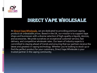 Direct Vape Wholesale