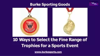 10 Ways to Select the Fine Range of Trophies for a Sports Event