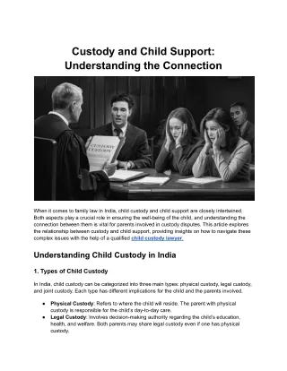 custody and child support understanding