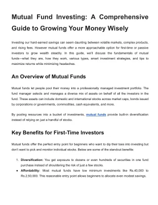 Mutual Fund Investing_ A Comprehensive Guide to Growing Your Money Wisely