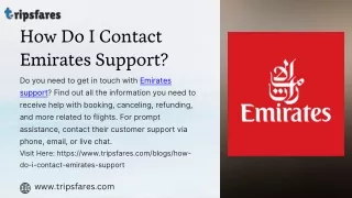 How Do I Contact Emirates Support