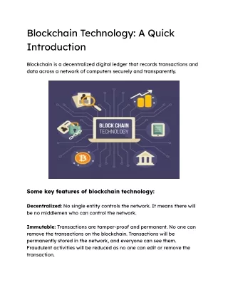 Blockchain Technology_ A Quick Introduction