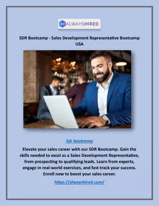 SDR Bootcamp - Sales Development Representative Bootcamp USA