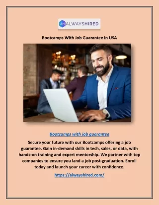 Bootcamps With Job Guarantee in USA