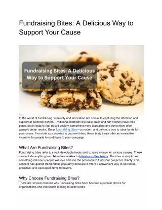 fundraising bites a delicious way to support your