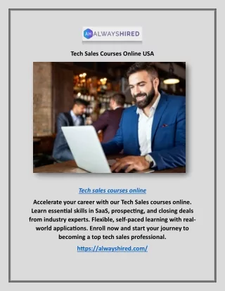 Tech Sales Courses Online USA