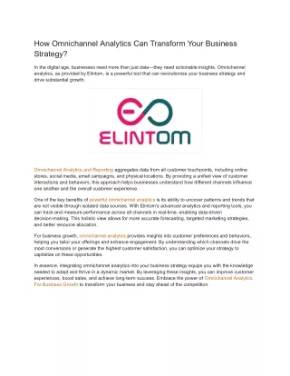 how omnichannel analytics can transform your