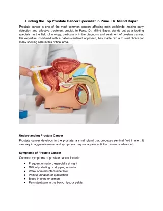 Finding the Top Prostate Cancer Specialist in Pune_ Dr. Milind Bapat