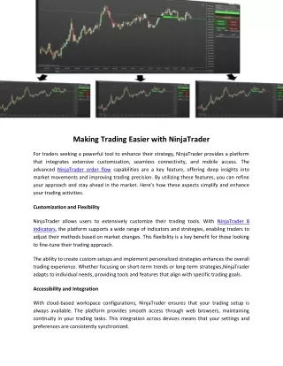 Making Trading Easier with NinjaTrader