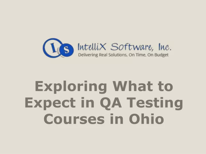 exploring what to expect in qa testing courses in ohio