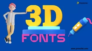 Creative 3D Fonts for Professional Designers