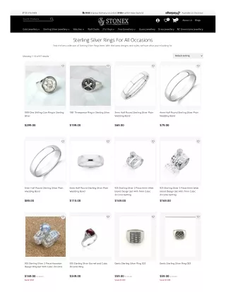 Shop Sterling Silver Rings for all occasions at Stonex Jewellers