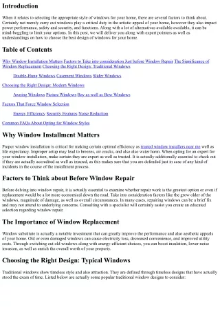 Tips for Deciding On the Right Style of Windows for Your Home