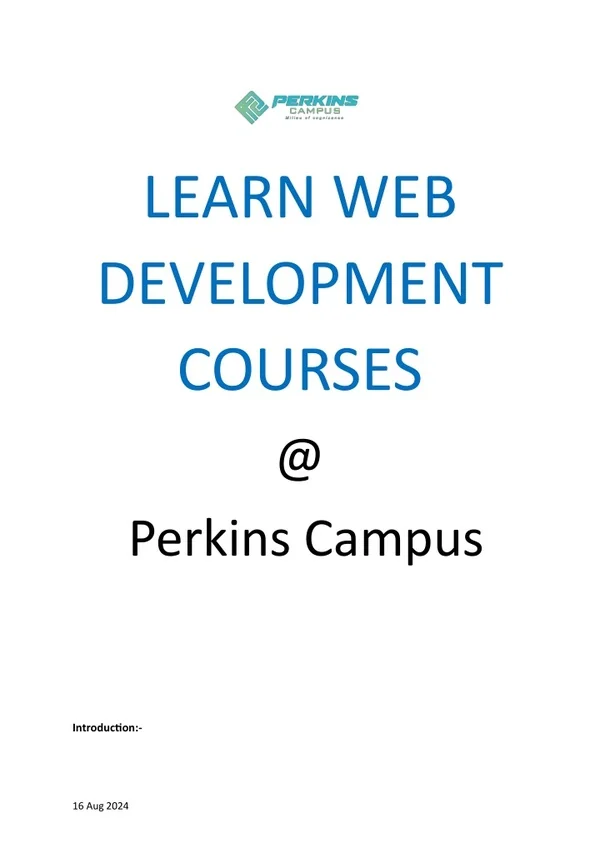 Learn Web Development Courses at Perkins Campus