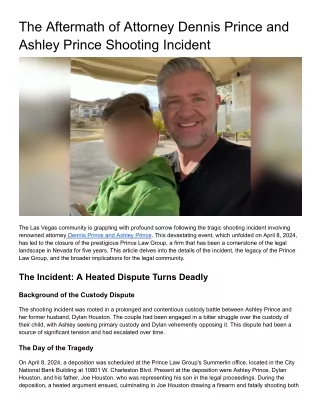 Tragic Loss in Las Vegas: The Aftermath of Dennis Prince and Ashley Prince Shoot
