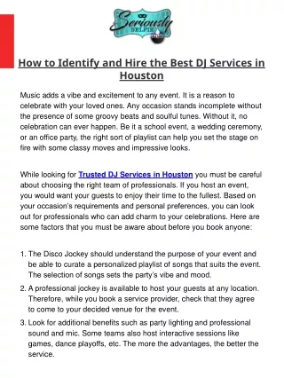 How to Identify and Hire the Best DJ Services in Houston
