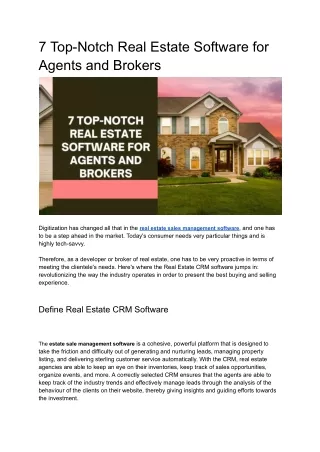 7 Top-Notch Real Estate Software for Agents and Brokers