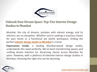 Unleash Your Dream Space: Top-Tier Interior Design Studios in Mumbai