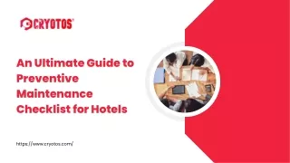 Preventive Maintenance Checklist for Hotels