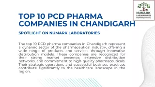 Top 10 PCD Pharma Companies in Chandigarh