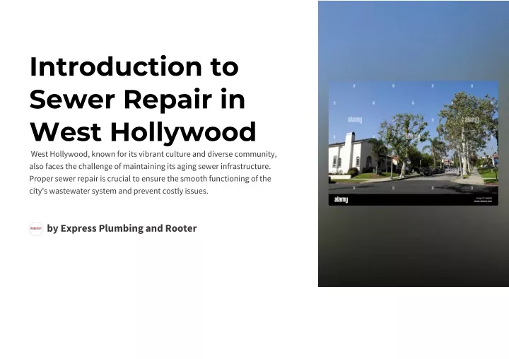 introduction to sewer repair in west hollywood