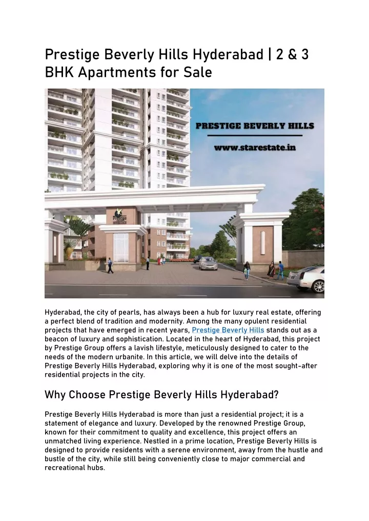 prestige beverly hills hyderabad