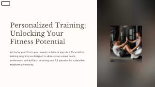 personalized training unlocking your fitness