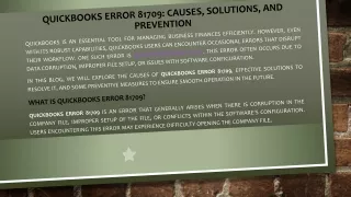 quickbooks error 81709 causes solutions and prevention