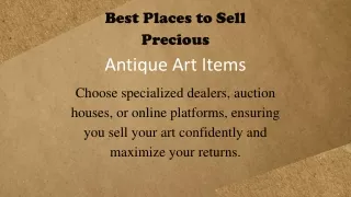 Best Places to Sell Precious Antique Art Items