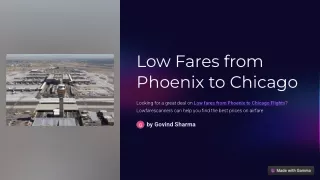 low fares from phoenix to chicago