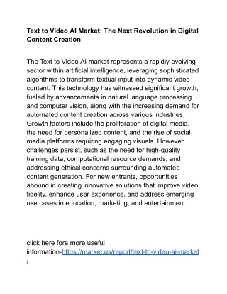 text to video ai market the next revolution