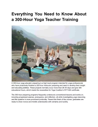 Everything You Need to Know About a 300-Hour Yoga Teacher Training