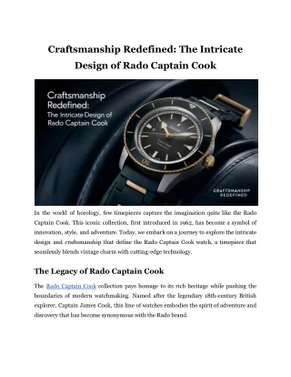 craftsmanship redefined the intricate