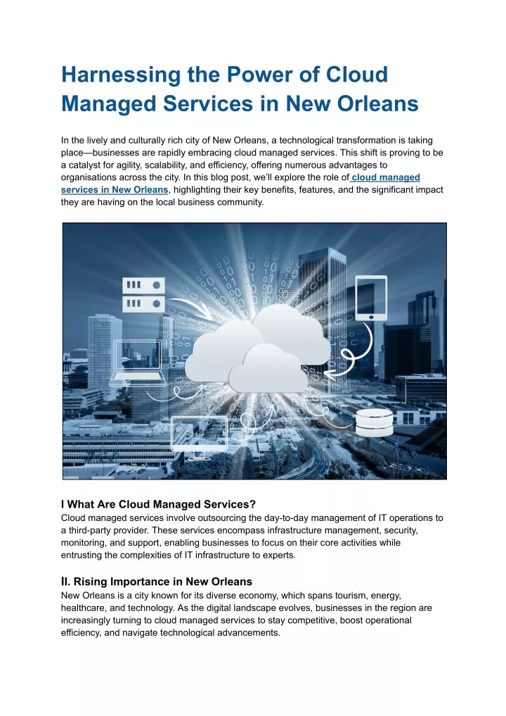 harnessing the power of cloud managed services