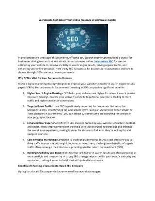 sacramento seo boost your online presence