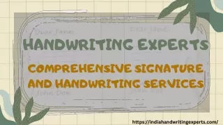 Signature Matching Services India- India Handwriting Expert