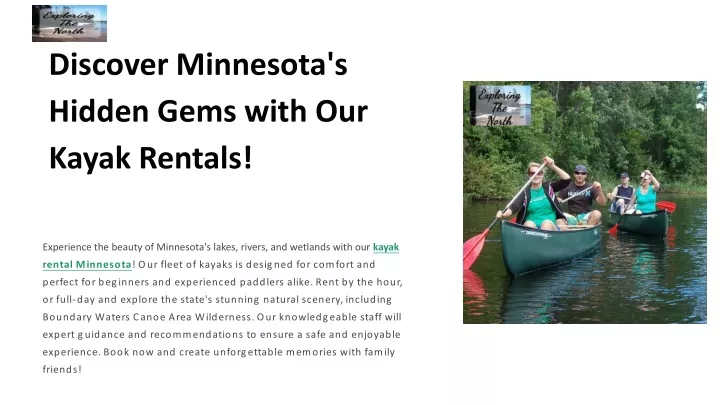 discover minnesota s hidden gems with our kayak