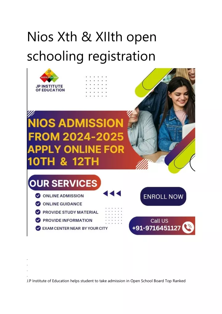 nios xth xiith open schooling registration