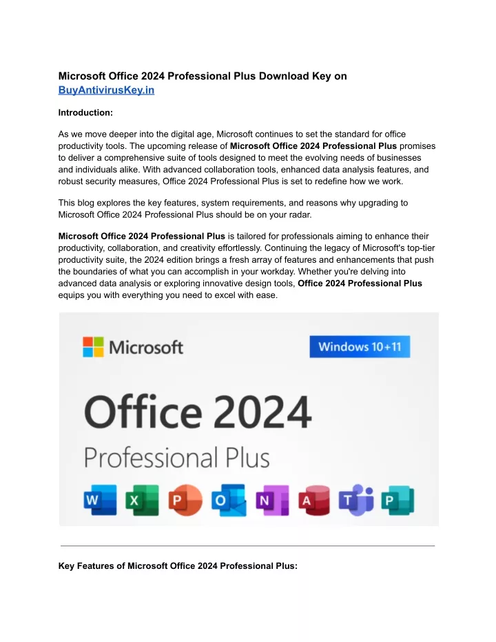 microsoft office 2024 professional plus download