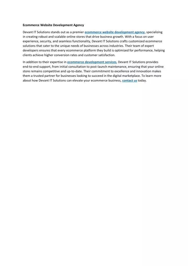 Ppt ecommerce website development agency powerpoint presentation
