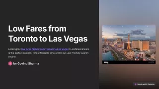 Low Fares from Toronto to Las Vegas