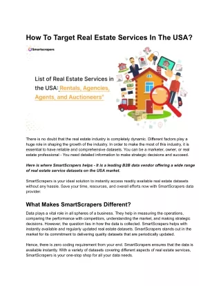 How To Target Real Estate Services In The USA_