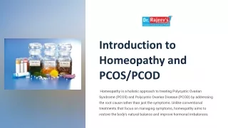 introduction to homeopathy and pcos pcod