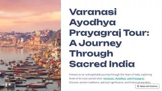 Varanasi Ayodhya Prayagraj Tour A Journey Through Sacred India