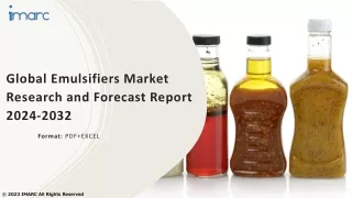 global emulsifiers market research and forecast report 2024 2032