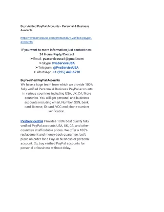 How & Where to Buy a Verified Paypal Account?