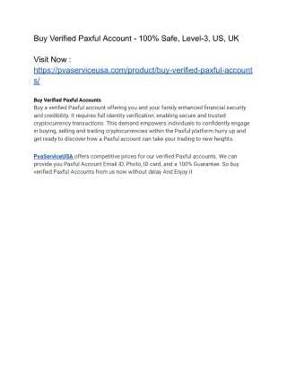 Buy Verified Paxful Accounts For Sale