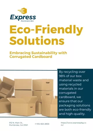 Durable and Green: Georgia’s Corrugated Cardboard Boxes from Express Packaging