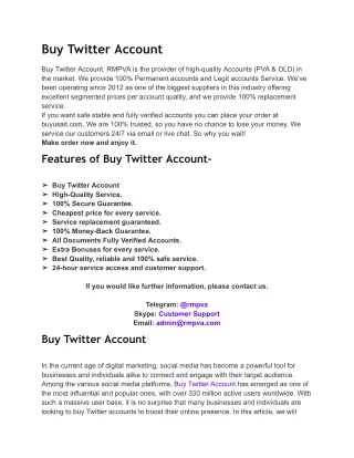 buy twitter account