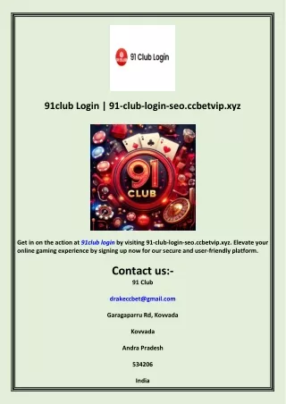 91club Login  91-club-login-seo.ccbetvip.xyz